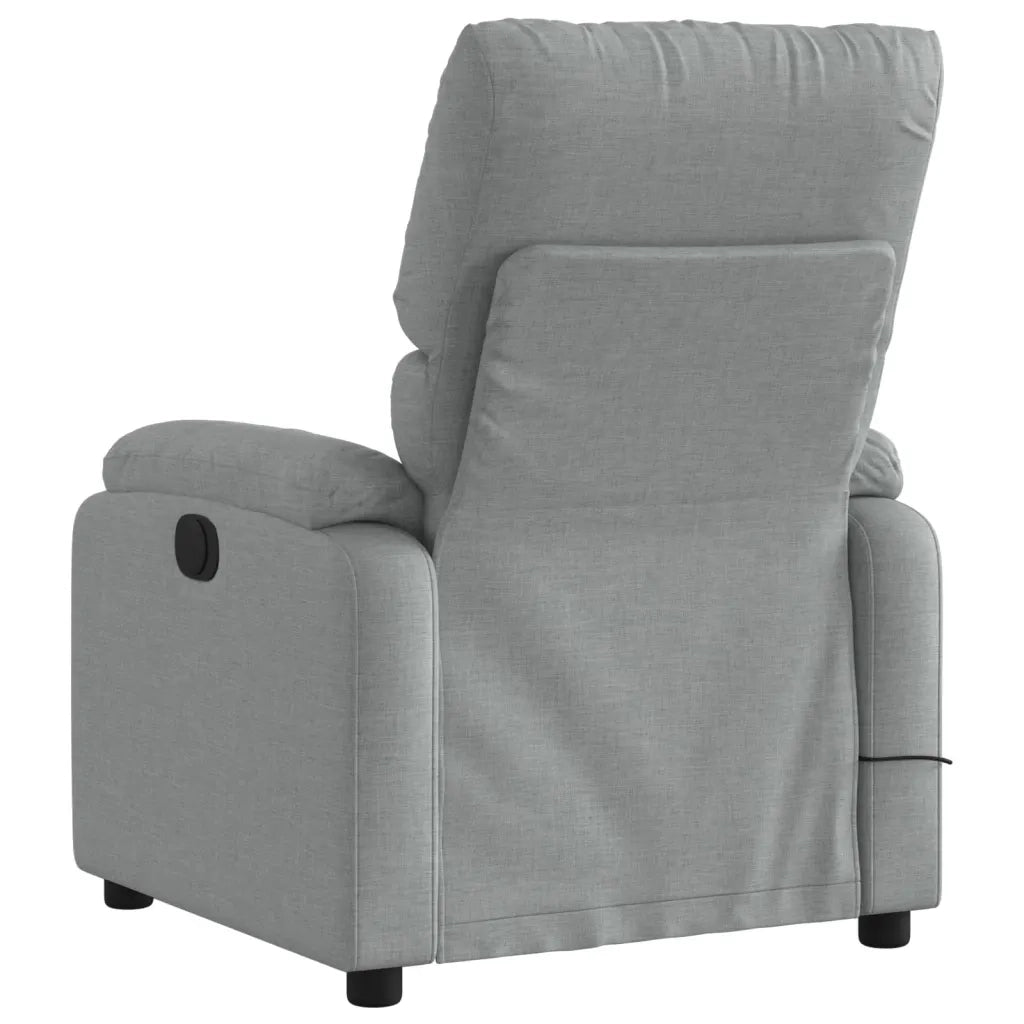Poltrona reclinabile massaggiante in Tessuto Grigio Chiaro 3206096