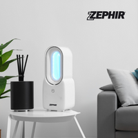 Zephir ventilatore da tavolo ricaricabile no pale 3 velocità 7 colori di luce