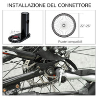 Easycomfort Rimorchio Bici Bambini con 2 Posti, 2 Cinture di Sicurezza, Telaio in Acciaio e Copertura in Tessuto Oxford Arancione