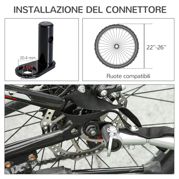 Easycomfort Rimorchio Bici Bambini con 2 Posti, 2 Cinture di Sicurezza, Telaio in Acciaio e Copertura in Tessuto Oxford Arancione