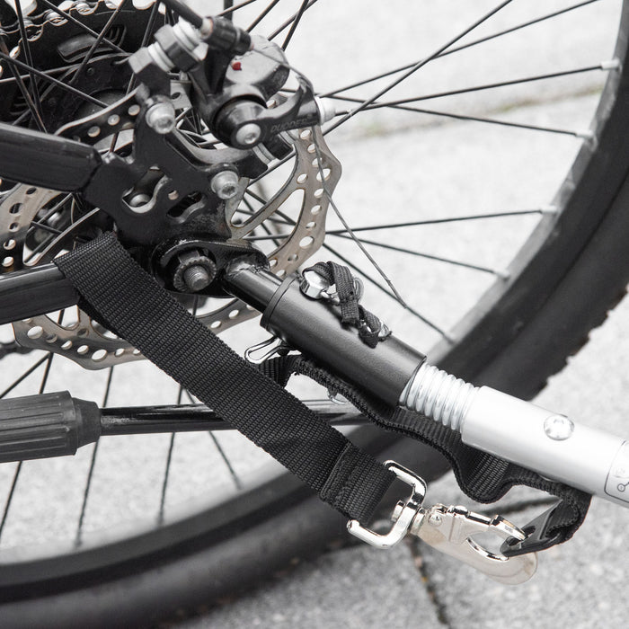 Easycomfort Rimorchio Bici per Bambini Passeggino, Design 2 in 1 con Freno, Cintura a 5 Punti e Tasche Laterali, Riflettori, 116-142Lx75Px101Acm, Multicolore