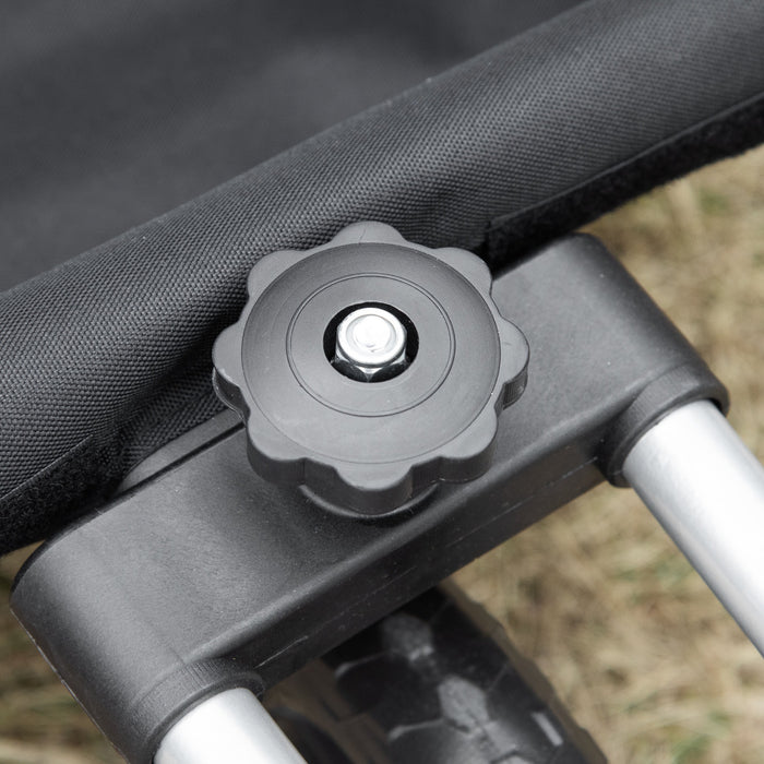 Easycomfort Rimorchio Bici per Bambini Passeggino, Design 2 in 1 con Freno, Cintura a 5 Punti e Tasche Laterali, Riflettori, 116-142Lx75Px101Acm, Giallo