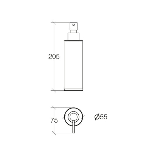 Lineabeta - Dispenser sapone Saon in ottone cromato 220 ml