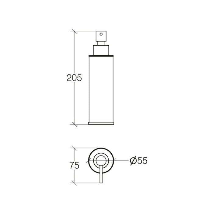 Lineabeta - Dispenser sapone Saon in ottone cromato 220 ml