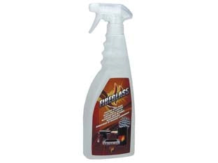 PULITORE PER VETRO CERAMICO DI CAMINETTI FIREGLASS- - ml 750 in flacone spray - 12 pezzi FAREN