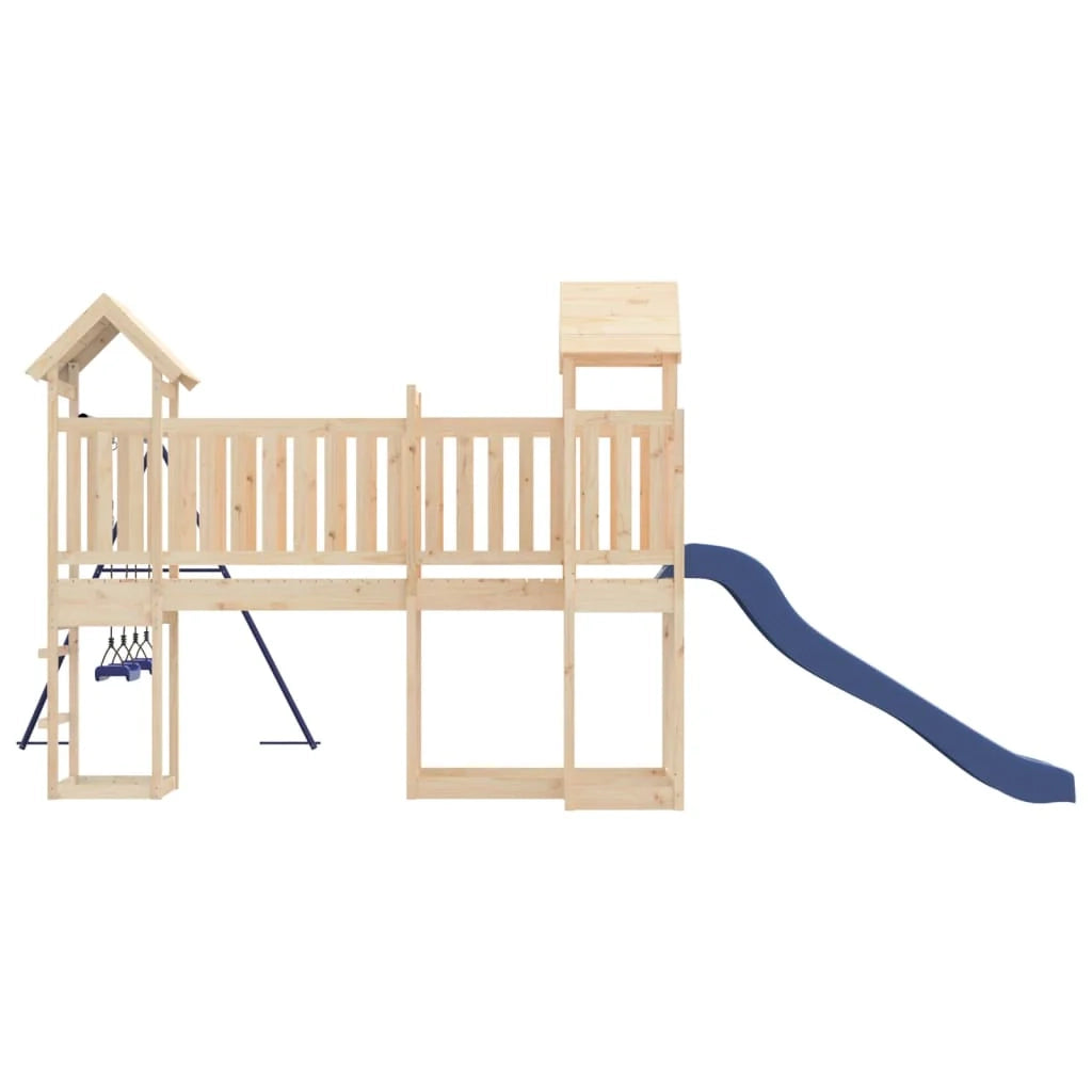Altalene per parco giochi all'aperto scivolo altalene robuste giochi da giardino 357 x 524 x 214 cm legno di pino massiccio 02_0004899