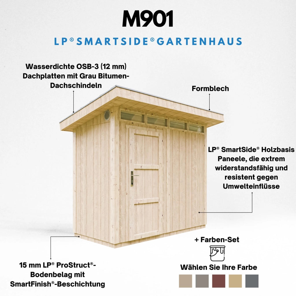 Casetta da Giardino di QUALIT? PREMIUM 3m?²-L161xW294cm - TIMBELA M901-TERRA BROWN