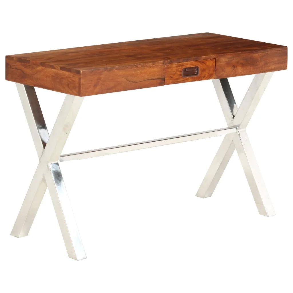 Libreria in Legno Acacia con Finitura Miele 60x30x160 cm cod mxl 66288