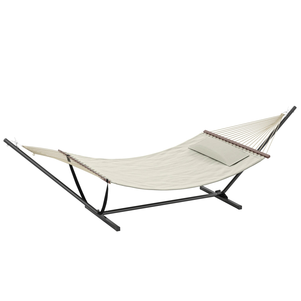 Amaca con supporto in acciaio ¨C zephmum ¨C crema 368x140x110 cm