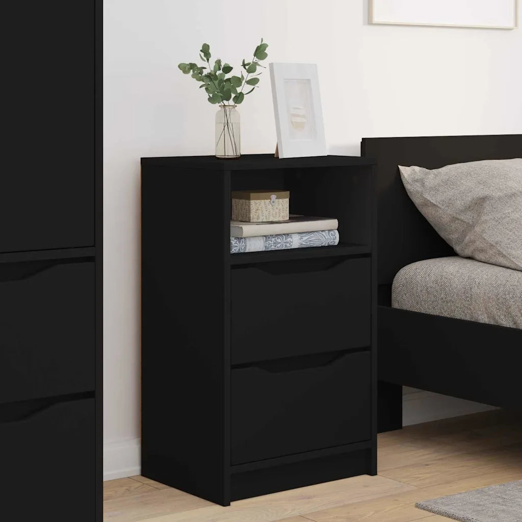 Comodini 2 pcs Nero 40 x 30 x 467 cm Legno multistrato 888910