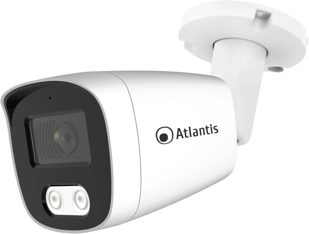 Atlantis Land A11-UX826A-BP UltraPlex Telecamera IP Bullet 3MP IP66 PoE Visione Notturna 15m H.265 Ottica 3.6mm colore Bianco Nero