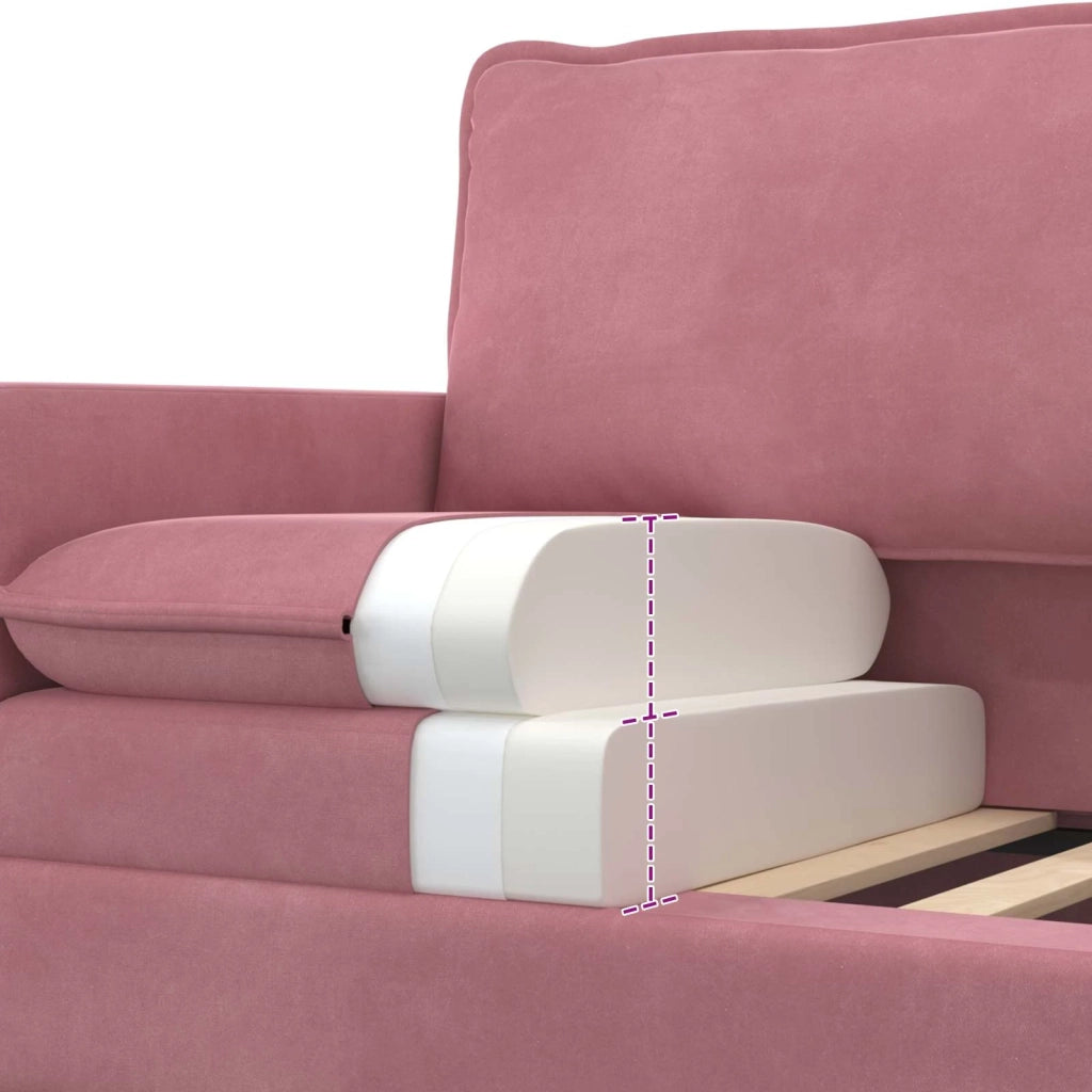 Set di divani 2 pz Rosa Velluto 3417028