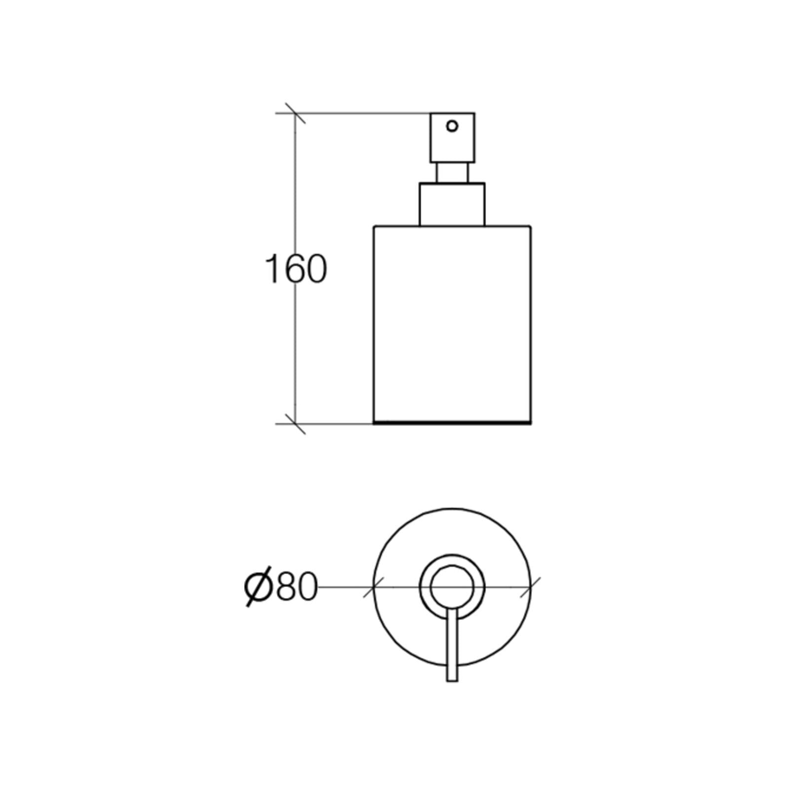 Lineabeta - Dispenser sapone Saon in alluminio antracite 250 ml