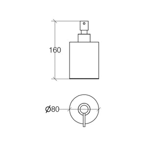 Lineabeta - Dispenser sapone Saon in alluminio antracite 250 ml