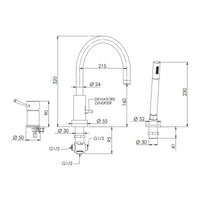 Rubinetto bordo vasca serie minimal