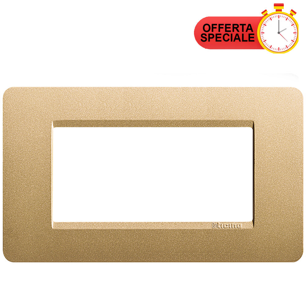 BTicino Matix Placca 4 Posti Gold AM4804GL