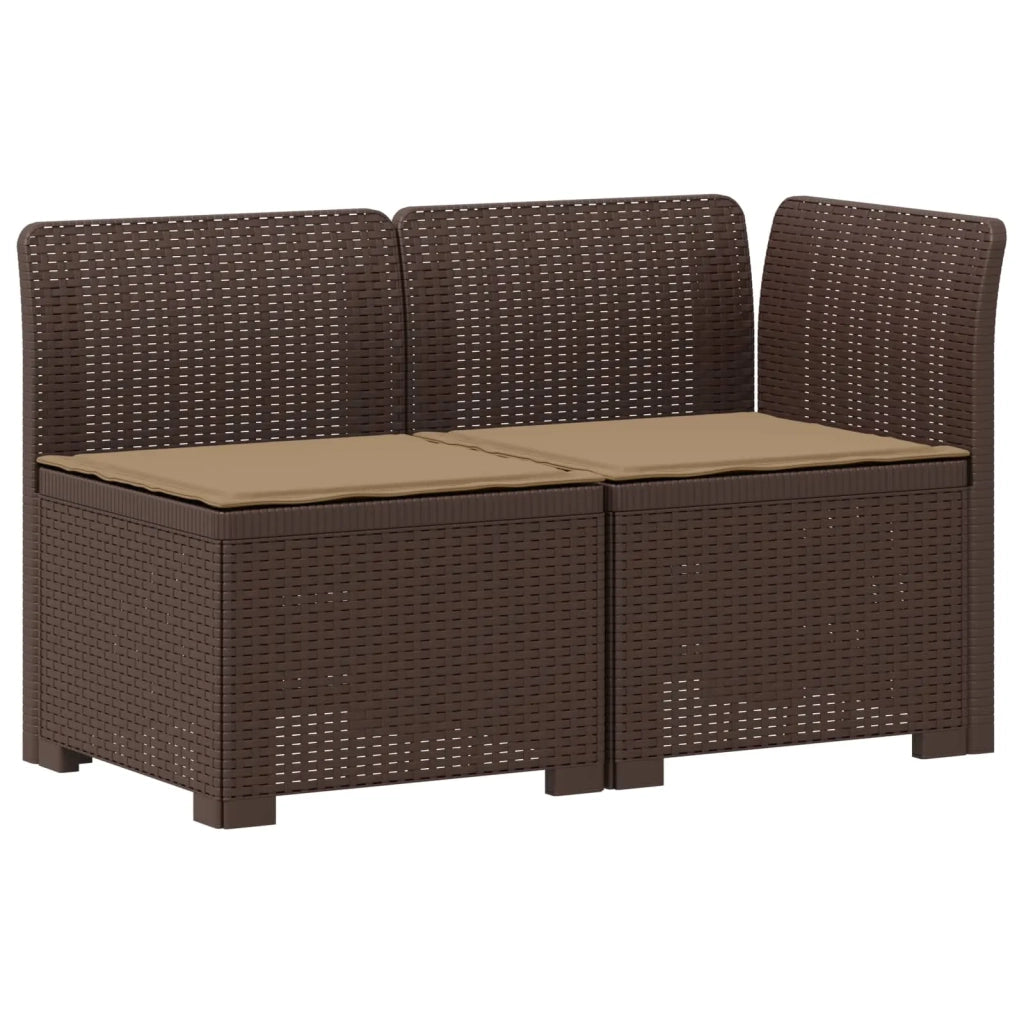 Divano da Giardino a 2 Posti con Cuscini Aspetto Rattan PP 8011930