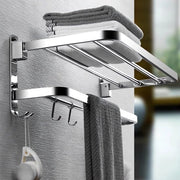 Sostegno asciugamani senza forare - argento - per bagno e cucina