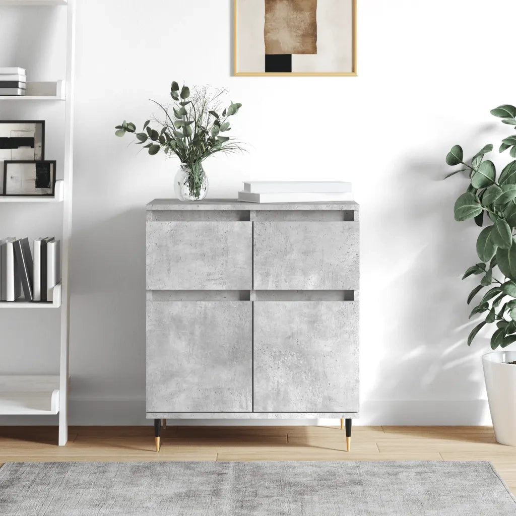 Credenza-Buffet-Armadio da cucina Grigio Cemento 60x35x70 cm in Legno Multistrato 169769