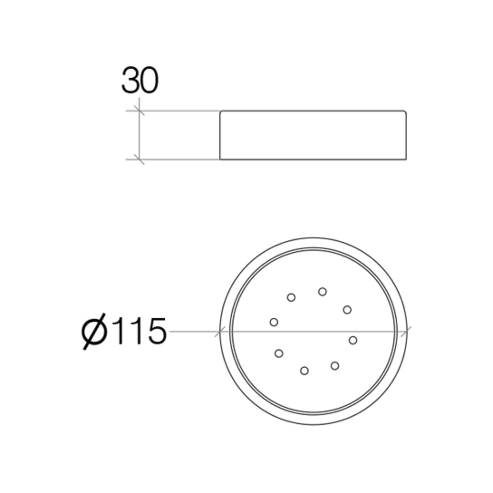 Lineabeta - Portasapone tondo Saon in porcellana bianco