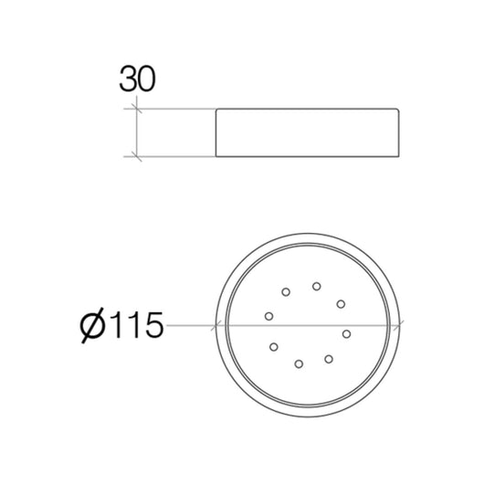 Lineabeta - Portasapone tondo Saon in porcellana bianco