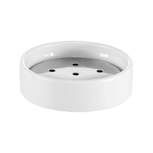 Lineabeta - Portasapone tondo Saon in porcellana bianco