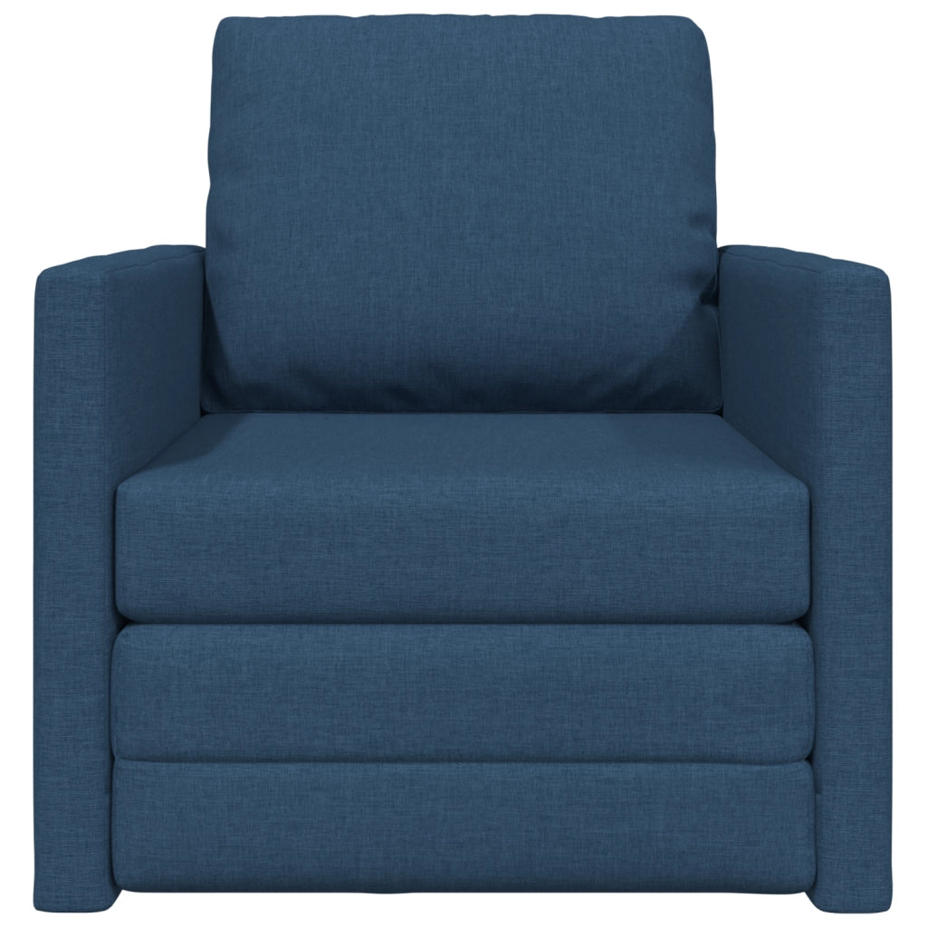 Divano Letto 2-in-1 Blu 74x77x81 cm Tessuto