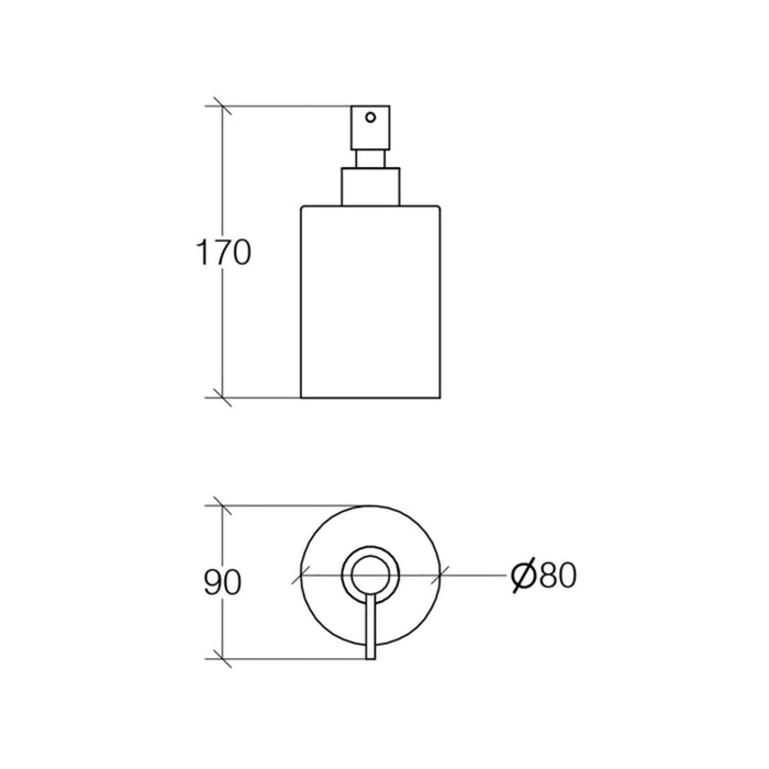 Lineabeta - Dispenser sapone tondo Saon bianco 400 ml
