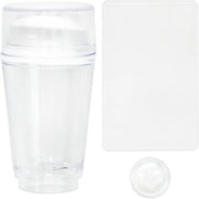 Stampi per unghie in silicone doppio lato - 2 pezzi - 2,5 cm - raschietto 5 x 2,5 cm - stampi per nail art