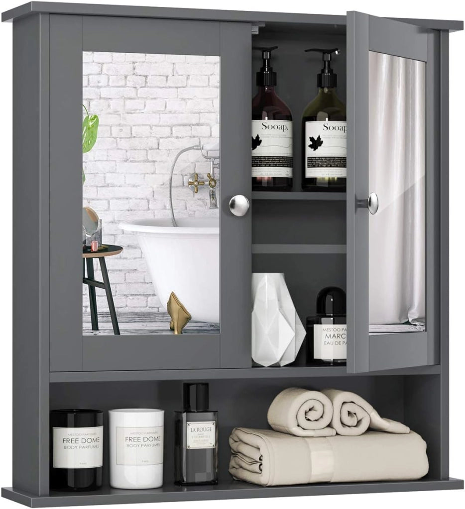 Armadio da Bagno con Ante e Cassetto 43 x 34 x 77cm, Mobile Bagno con Mensola Regolabile e Dispositivo Anti-ribaltamento, Armadietto Elegante per Ufficio, Soggiorno e Camera da Letto, Bianco