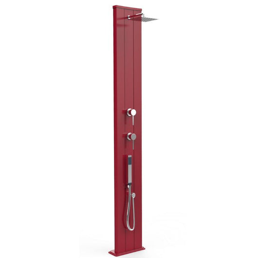 Doccia Solare In Alluminio Dada S 40 Litri Con Doccetta Estribile E Miscelatore Colore Rossa Cv-D440/3027