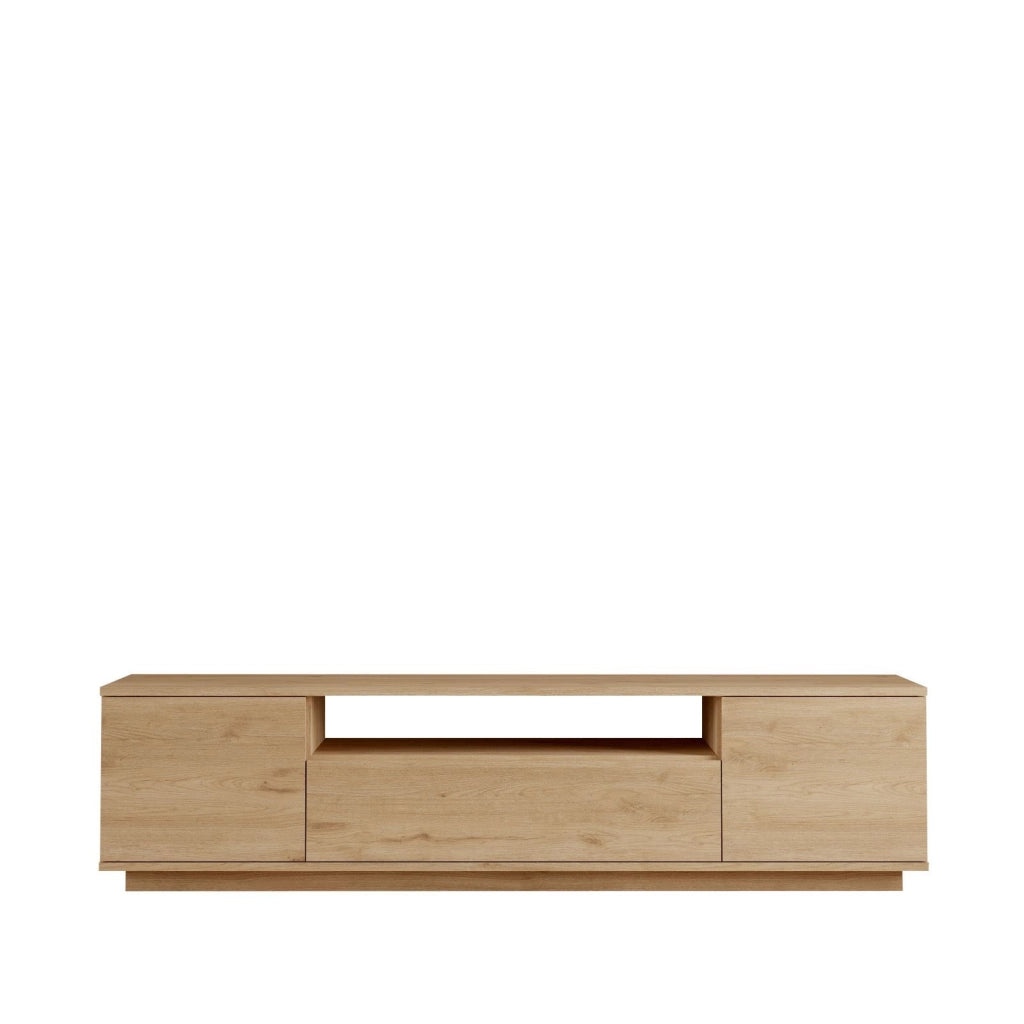 Porta TV in legno "Rowen" - 180 x 44 x 44 cm - Marrone