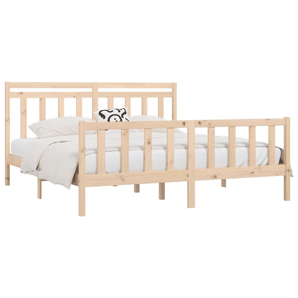 Giroletto-Struttura Letto in Legno Massello di Pino 200x200 cm 652291