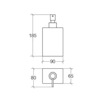 Lineabeta - Dispenser sapone Saon in porcellana bianco 600 ml