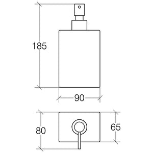 Lineabeta - Dispenser sapone Saon bianco con erogatore nero opaco 600 ml
