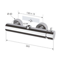 Gruppo doccia a muro minimale serie minimal