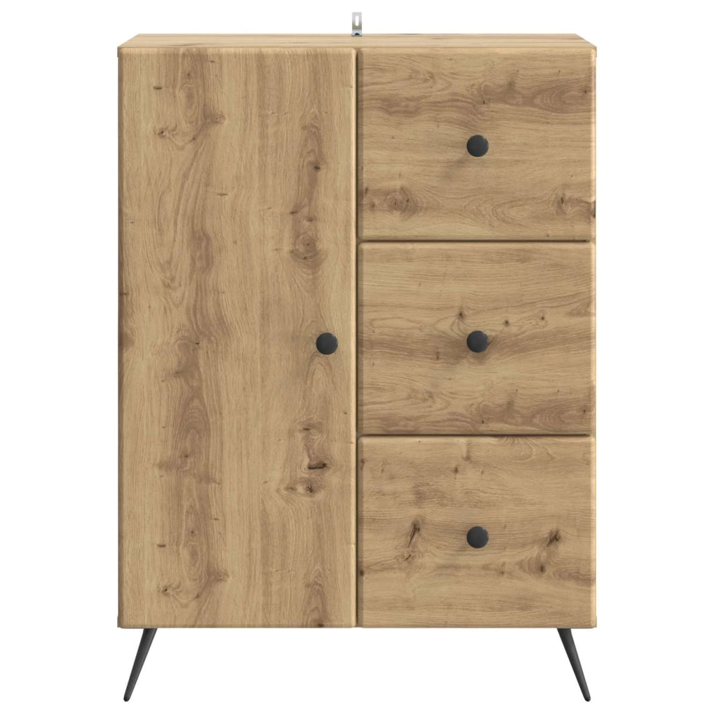 Credenza con cassetto Rovere Artigianale 66 x 34,5 x 90 cm 895554