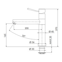 Rubinetto per lavello con bocca girevole serie minimal