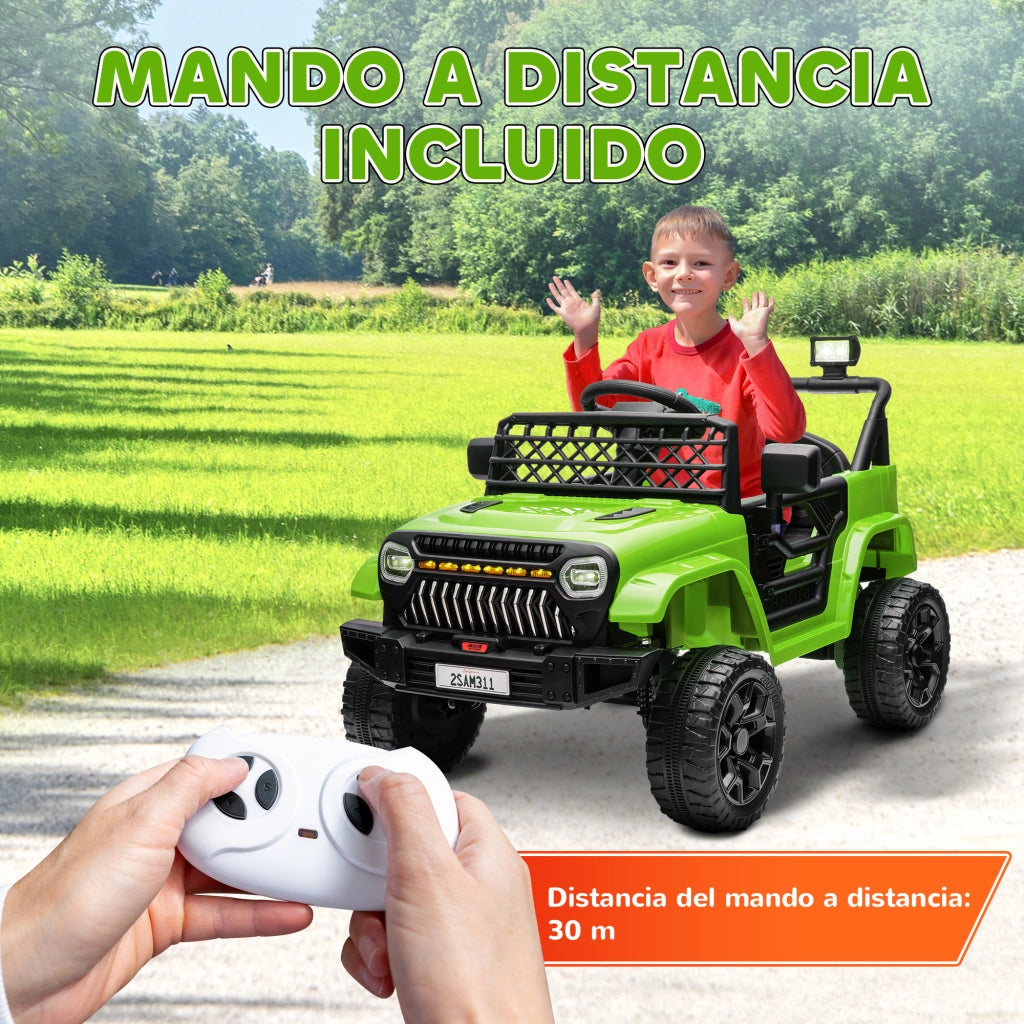 Macchinina per Bambini Elettrica a Pedali Verde con Telecomando ¨C Minimal ¨C 12V