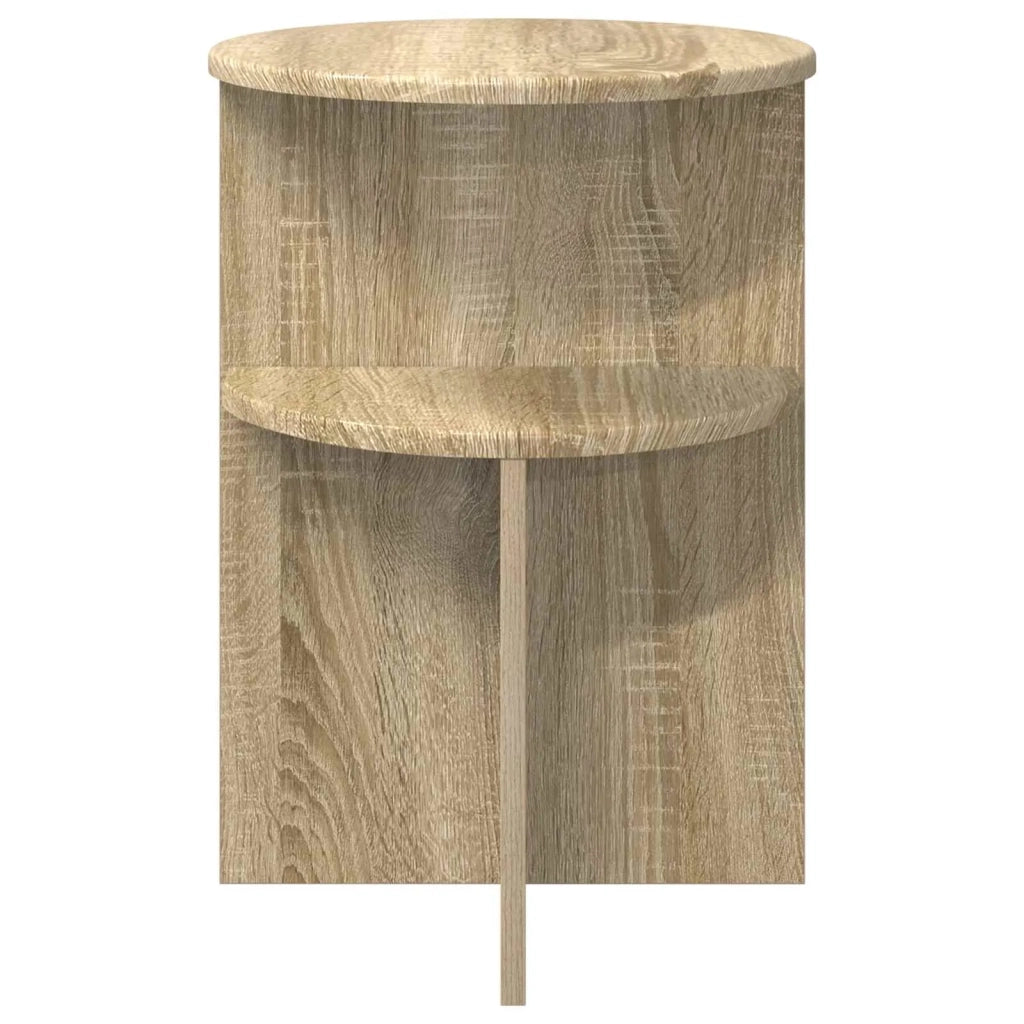 Tavolo laterale con archiviazione Rovere Sonoma Ø 39,5 x 55 cm