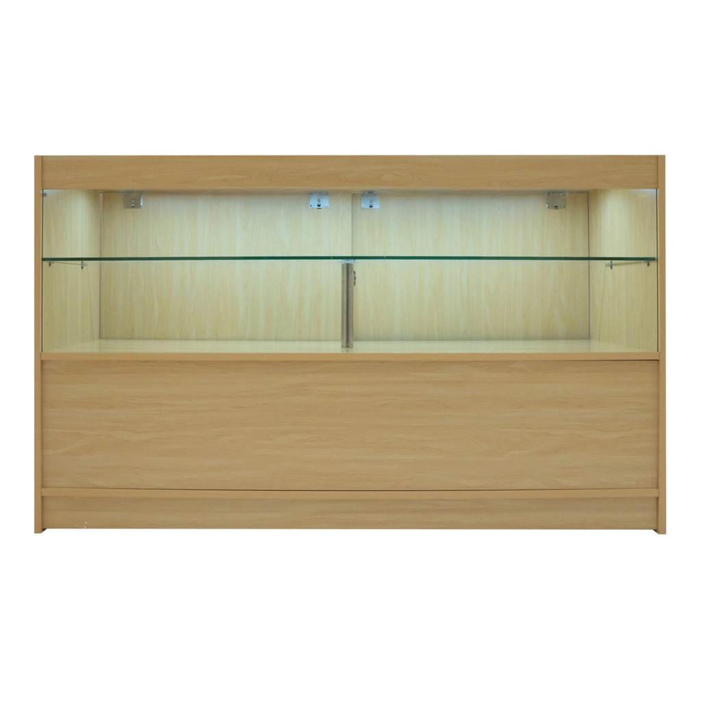 Set Banconi Negozi Acero Phoenix LED C1500 CM60 TB60 con Serrature e Vetrina
