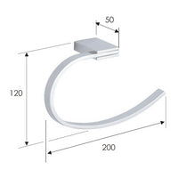 Portasalviette ad anello da muro - serie flat-re