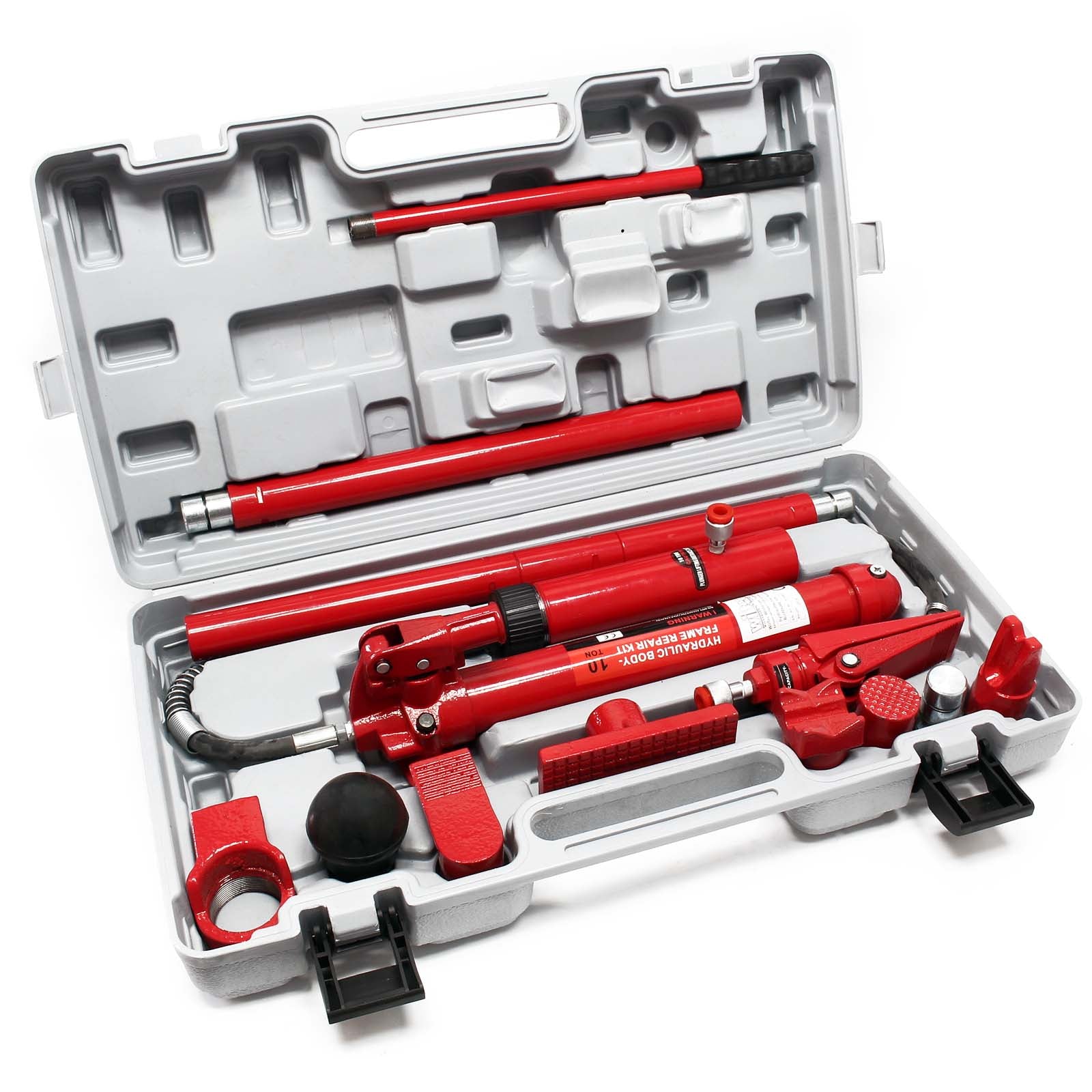 Kit di riparazione carrozzeria auto da 10 t funzionamento idraulico incl. valigetta e accessori