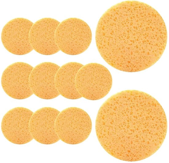 Kit di pannolabios 12 pezzi - Pannolabios riciclabili - Pannolabios naturali - Rimuove il trucco - Pannolabios per la pulizia - Materiali di cellulosa - Pannolabios per il trucco