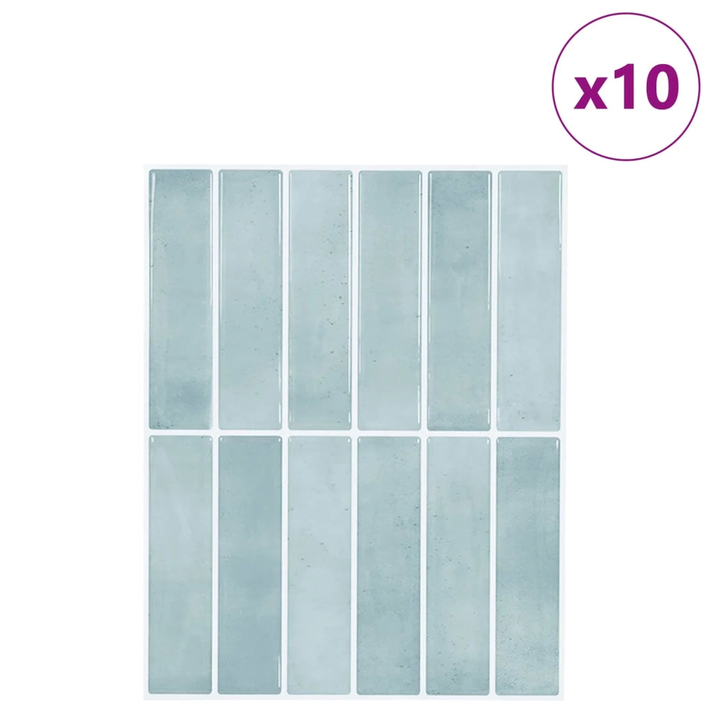 Piastrella Rettangolare 10 pcs Grigio Verde 29 x 23 x 0,08 cm
