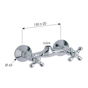 Rubinetto doccia a muro - serie liberty