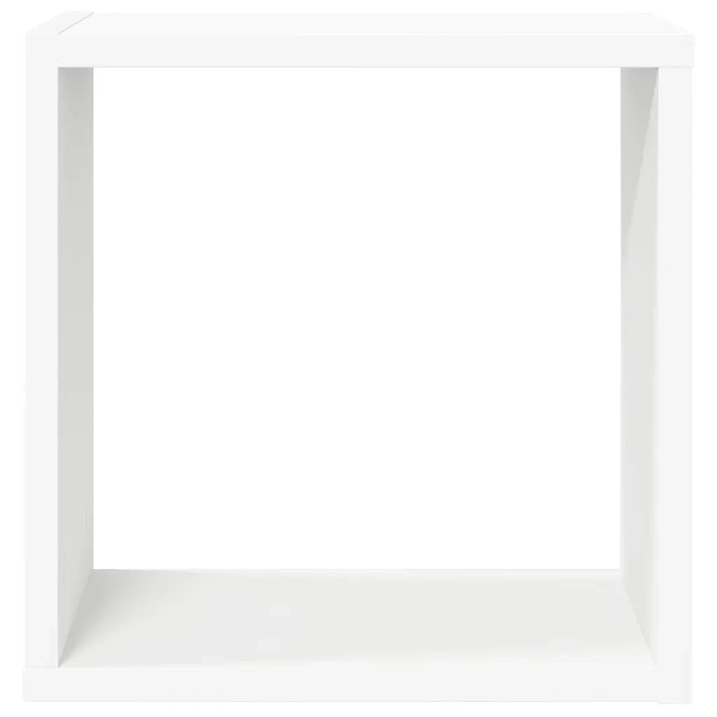6 pz Mensole Parete | Mensola sospesa a Cubo Bianche 30x15x30 cm
