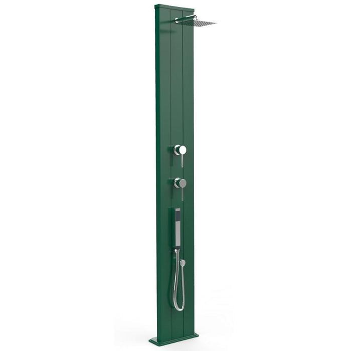 Doccia Solare In Alluminio Dada S 40 Litri Con Doccetta Estribile E Miscelatore Colore Verde Scuro Cv-D440/6016