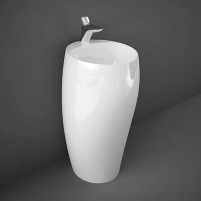 Lavabo da terra freestanding Cloud bianco alpino in ceramica