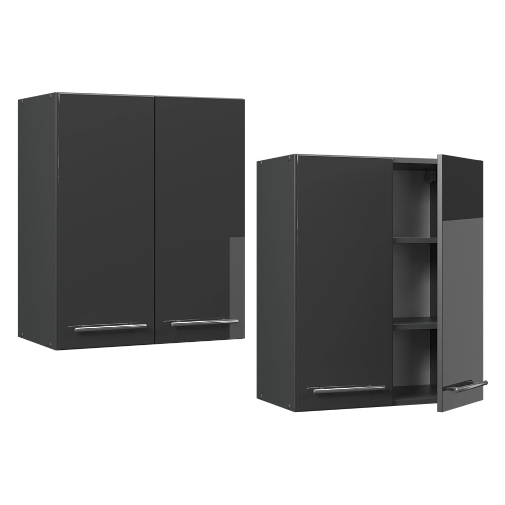 Vicco Pensile da cucina Antracite lucido 60 cm